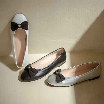 Lentic Ribbon Basic Flat Shoes 1cm