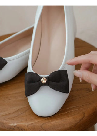 Lentic Ribbon Basic Flat Shoes 1cm