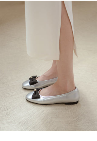 Lentic Ribbon Basic Flat Shoes 1cm