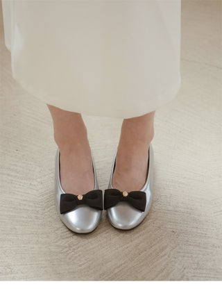 Lentic Ribbon Basic Flat Shoes 1cm