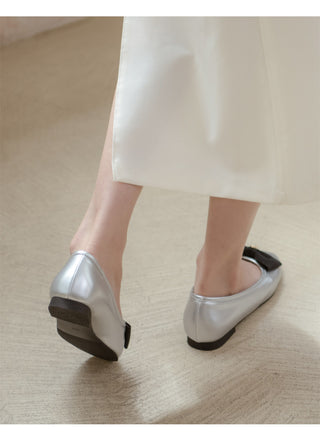 Lentic Ribbon Basic Flat Shoes 1cm