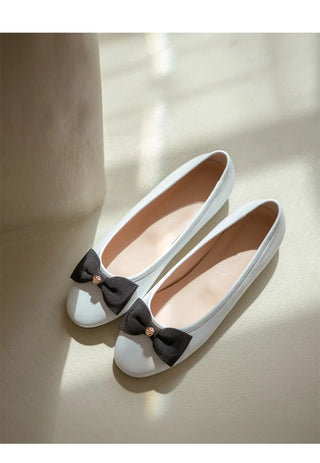 Lentic Ribbon Basic Flat Shoes 1cm