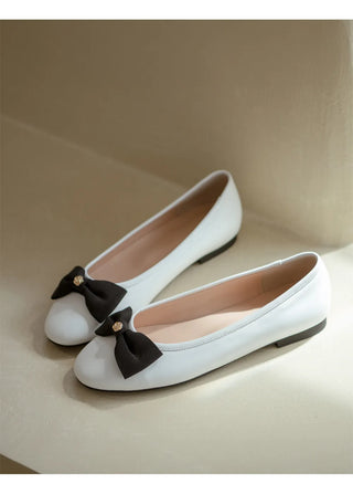 Lentic Ribbon Basic Flat Shoes 1cm