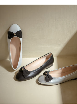 Lentic Ribbon Basic Flat Shoes 1cm