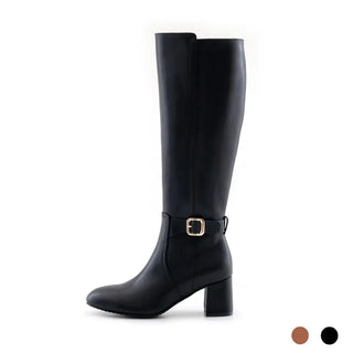 Le Ramz Belt Cowhide Long Boots 6cm