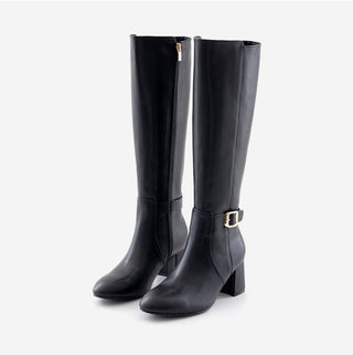Le Ramz Belt Cowhide Long Boots 6cm
