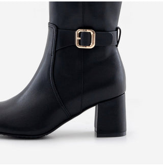 Le Ramz Belt Cowhide Long Boots 6cm