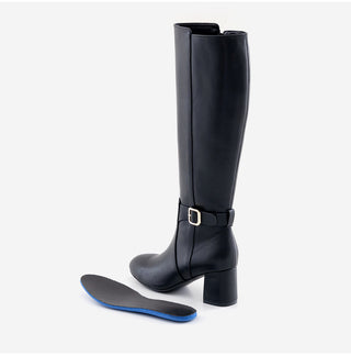 Le Ramz Belt Cowhide Long Boots 6cm