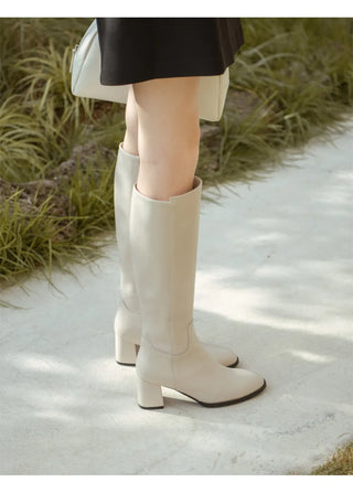 Fowled Modern Cowhide Long Boots 6cm
