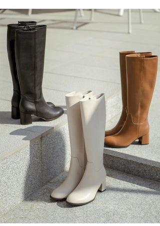 Fowled Modern Cowhide Long Boots 6cm