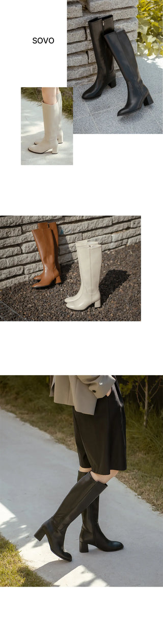 Fowled Modern Cowhide Long Boots 6cm