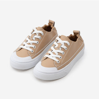 Griffin Cowhide Elastic Height-Increasing Sneakers 4cm