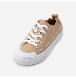 Griffin Cowhide Elastic Height-Increasing Sneakers 4cm