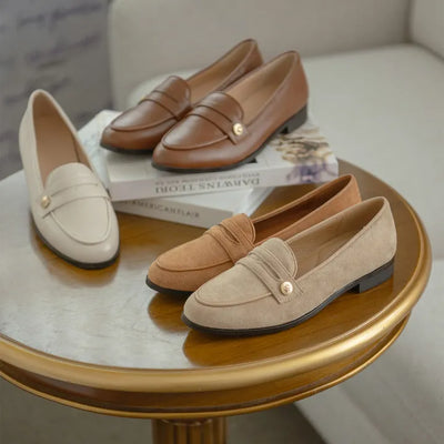 Minor Type Gold Button Loafers 2cm