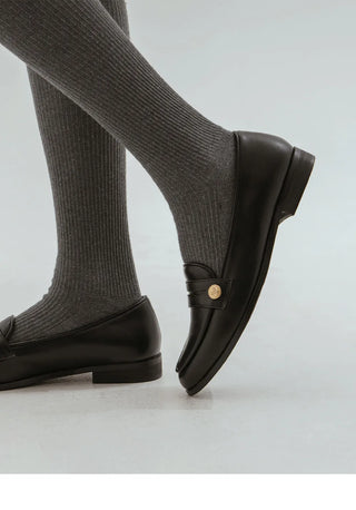 Minor Type Gold Button Loafers 2cm