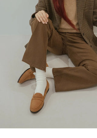Minor Type Gold Button Loafers 2cm