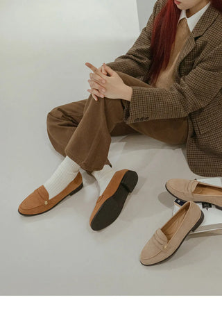 Minor Type Gold Button Loafers 2cm