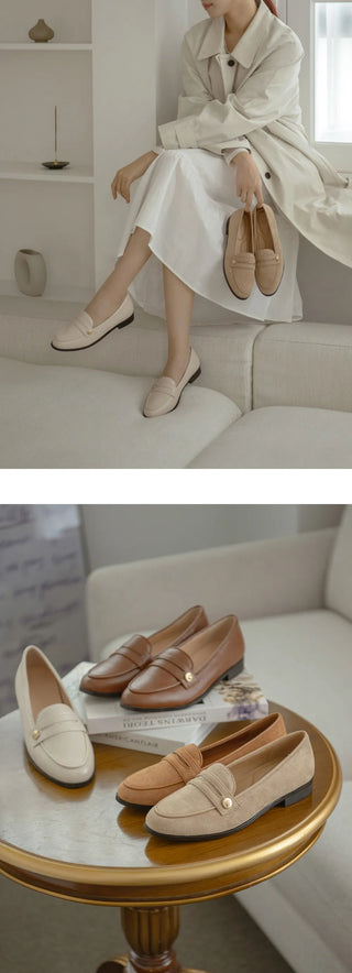 Minor Type Gold Button Loafers 2cm