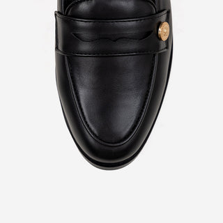 Minor Type Gold Button Loafers 2cm