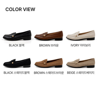 Minor Type Gold Button Loafers 2cm
