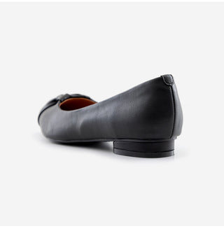 Launched Cowhide Ribbon Stiletto Flat Shoes 2cm