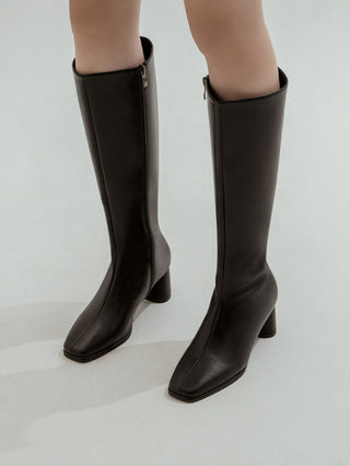BEST Comfortable Boots  Antree Square Basic Daily Long Boots 5cm