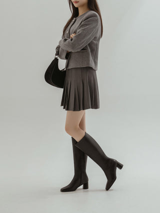 BEST Comfortable Boots  Antree Square Basic Daily Long Boots 5cm