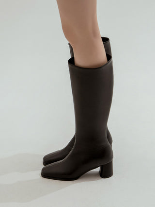 BEST Comfortable Boots  Antree Square Basic Daily Long Boots 5cm