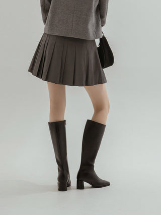 BEST Comfortable Boots  Antree Square Basic Daily Long Boots 5cm