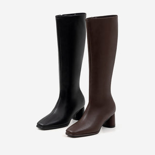 BEST Comfortable Boots  Antree Square Basic Daily Long Boots 5cm