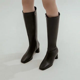 BEST Comfortable Boots  Antree Square Basic Daily Long Boots 5cm