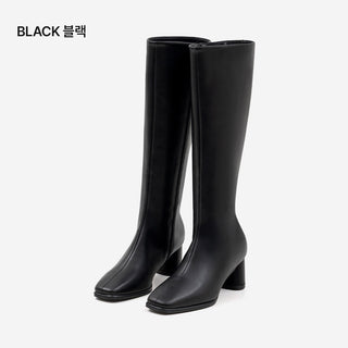 BEST Comfortable Boots  Antree Square Basic Daily Long Boots 5cm