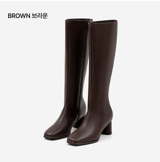 BEST Comfortable Boots  Antree Square Basic Daily Long Boots 5cm