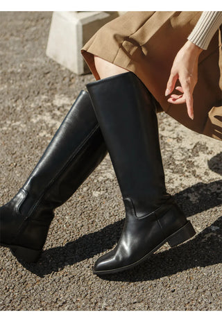 Caint Square Flats Long Boots 3cm