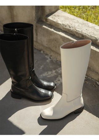 Caint Square Flats Long Boots 3cm