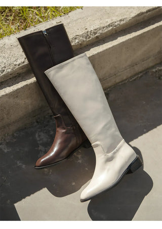 Caint Square Flats Long Boots 3cm