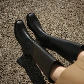 Caint Square Flats Long Boots 3cm
