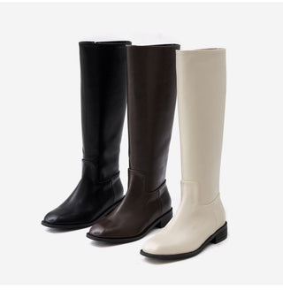 Caint Square Flats Long Boots 3cm
