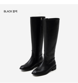 Caint Square Flats Long Boots 3cm