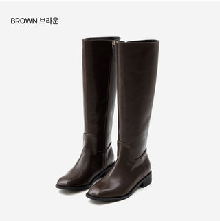 Caint Square Flats Long Boots 3cm