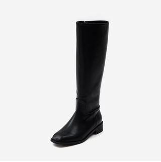Caint Square Flats Long Boots 3cm