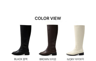 Caint Square Flats Long Boots 3cm