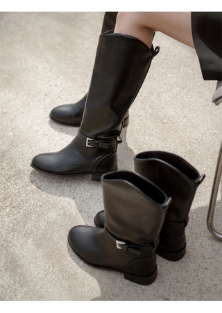 Becky Type Mid & Long Rider Boots 3cm