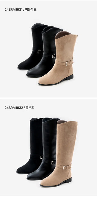 Becky Type Mid & Long Rider Boots 3cm