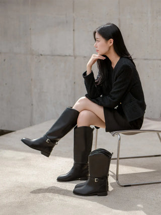 Becky Type Mid & Long Rider Boots 3cm