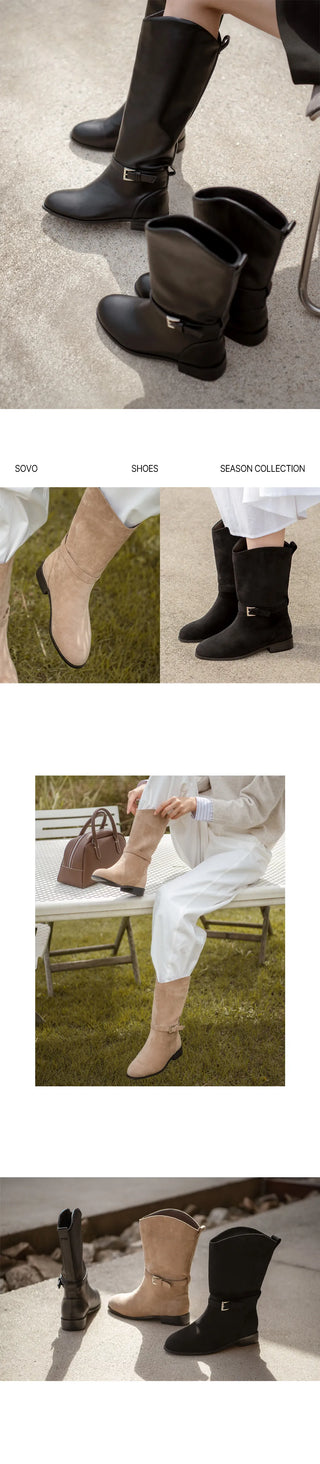 Becky Type Mid & Long Rider Boots 3cm