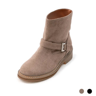 Roost Suede Flats Mid-calf Boots 4cm