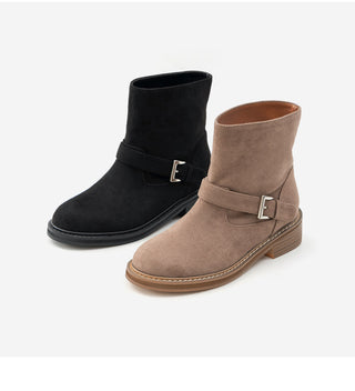 Roost Suede Flats Mid-calf Boots 4cm