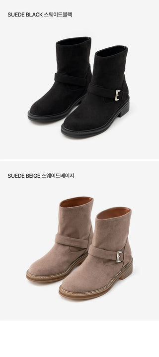 Roost Suede Flats Mid-calf Boots 4cm