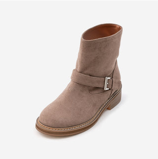 Roost Suede Flats Mid-calf Boots 4cm
